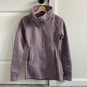 Lululemon Athletica Lilac Purple Wide Collar Front Zip Sweatshirt